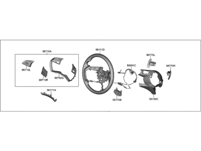Hyundai 56100-L1570-NNB WHEEL ASSY-STEERING