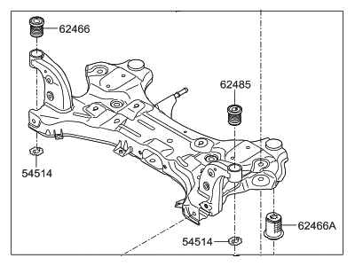 Hyundai 62405-F2050 Crossmember Complete