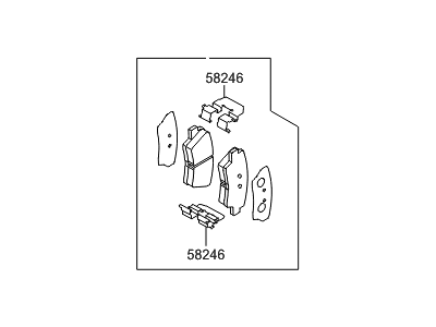 Hyundai 58302-2VA35 Rear Disc Brake Pad Kit