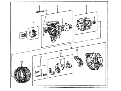 1985 Hyundai Excel Alternator - 37300-21201