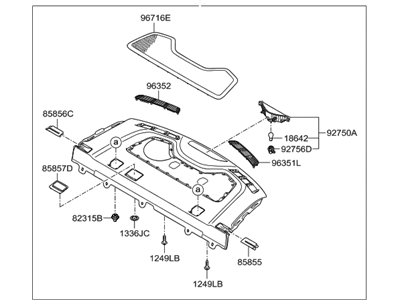 Hyundai 85610-F2070-TRY Trim Assembly-Package Tray