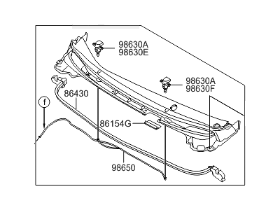 Hyundai 86150-3Y500 Cover Assembly-Cowl Top