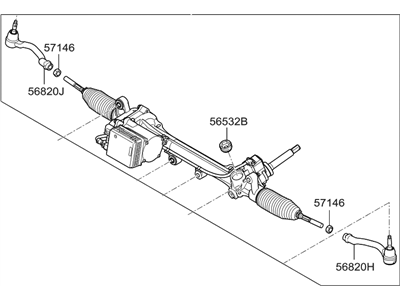 2018 Hyundai Genesis G90 Rack And Pinion - 57700-D2000