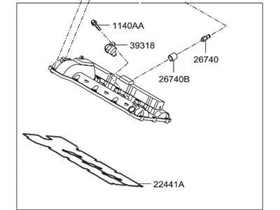 Hyundai 22420-3C750 Cover Assembly-Rocker,RH