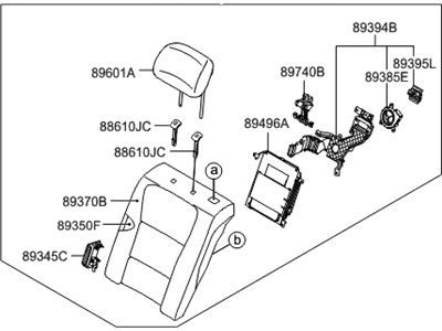 Hyundai 89305-3NHA0-NVR Back Assembly-Rear Seat LH