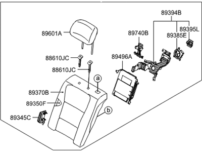 Hyundai 89305-3NHA0-NVT Back Assembly-Rear Seat LH