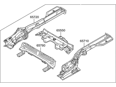 Hyundai 65700-F3000 Member Assembly-Rear Floor Under