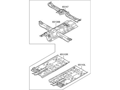 Hyundai 65100-F3000 Panel Assembly-Floor,Center