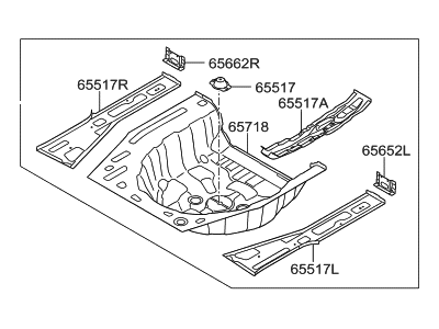 2020 Hyundai Elantra Floor Pan - 65520-F3000