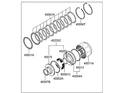 Hyundai 45550-3A200 Clutch Assembly-Direct