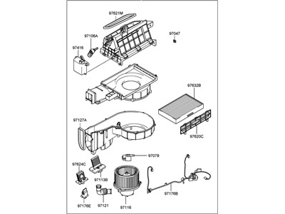 Hyundai 97107-2C000 Blower Unit