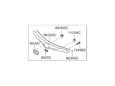 Hyundai 86355-4R500 Garnish Assembly-Radiator Grille,Upper