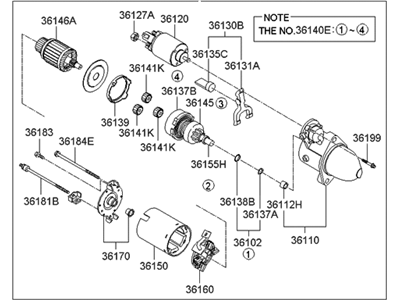 Hyundai 36100-3C181 Starter Assembly