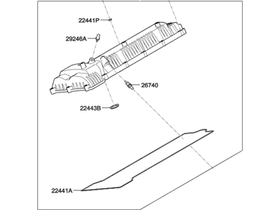 Hyundai 22420-3F300 Cover Assembly-Rocker,RH