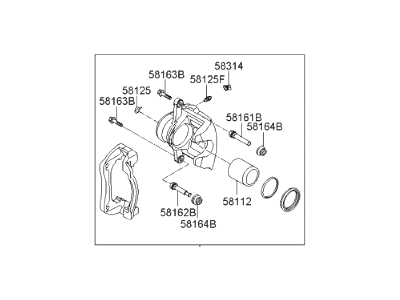 2012 Hyundai Genesis Coupe Brake Caliper - 58190-2MA00