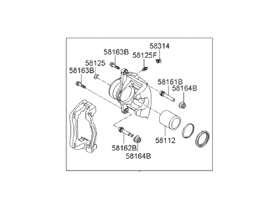 Hyundai Genesis Coupe Brake Caliper - 58180-2MA10