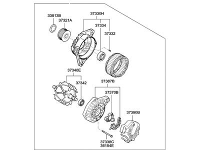 2014 Hyundai Tucson Alternator - 37300-2E300