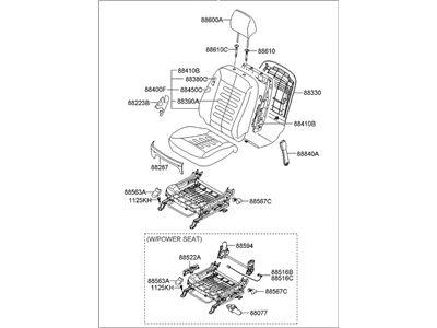 Hyundai 88020-0W350-WKZ Seat Assembly-Passenger