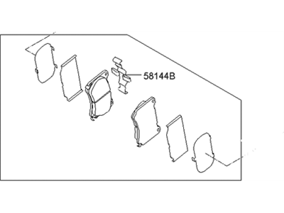 2010 Hyundai Equus Brake Pad Set - 58101-3NA01