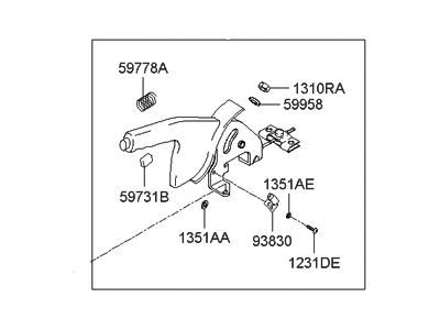 Hyundai 59710-26000 Lever Assembly-Parking Brake