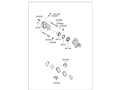 Hyundai 58110-2H500 Brake Assembly-Front,LH
