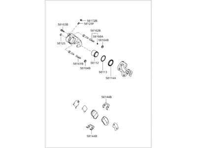 Hyundai 58130-2H500 Brake Assembly-Front,RH