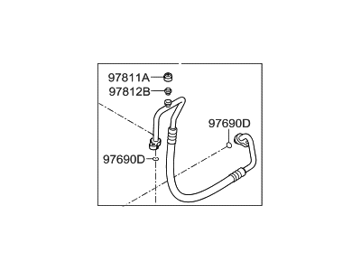 2016 Hyundai Genesis A/C Hose - 97762-B1000