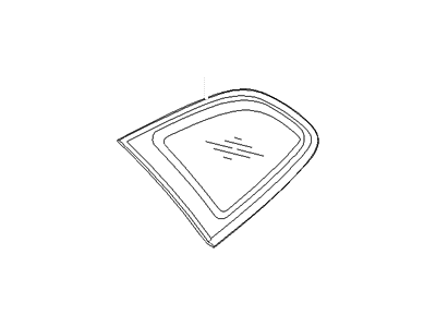 Hyundai 87820-2B040 Glass & MOULDING Assembly-Quarter