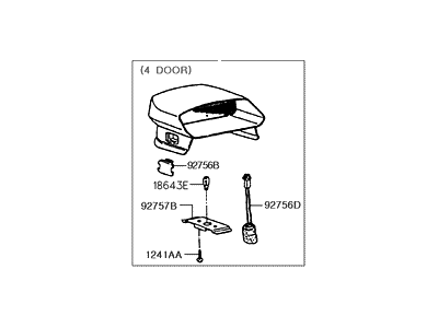 Hyundai 92750-24000-PJ Lamp Assembly-High Mounted Stop Interior