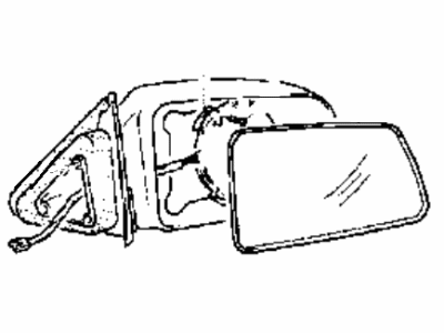 1992 Hyundai Elantra Car Mirror - 87606-28300