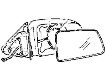 1992 Hyundai Elantra Car Mirror - 87605-28100