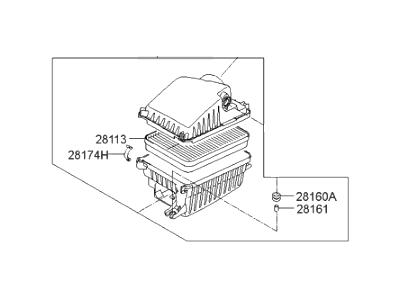 Hyundai Tucson Air Filter Box - 28110-4W000