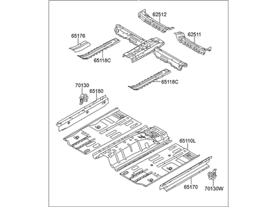 2014 Hyundai Elantra Floor Pan - 65100-3Y500