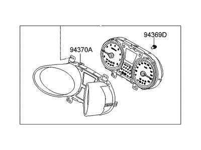 Hyundai 94001-2S030 Cluster Assembly-Instrument