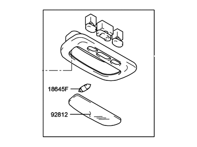 Hyundai 92800-25000-YL Room Lamp Assembly