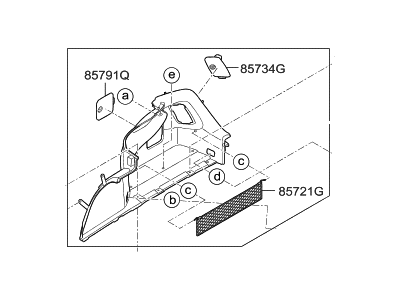 Hyundai 85740-D2100-NNB Trim Assembly-Luggage Side RH