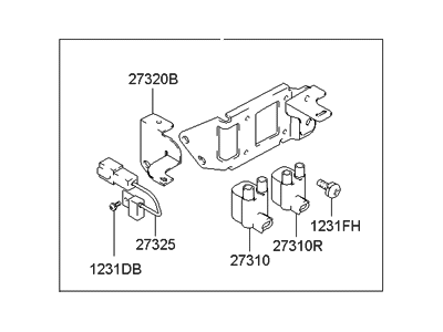 2002 Hyundai Accent Ignition Coil - 27301-22600