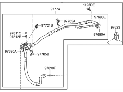 Hyundai Azera A/C Hose - 97775-3V600