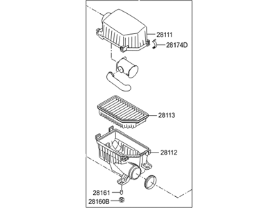 Hyundai 28110-1R100 Cleaner Assembly-Air