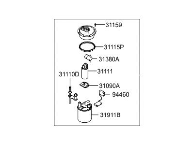 Hyundai Tiburon Fuel Sending Unit - 31110-2D530