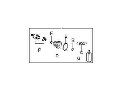 Hyundai 49505-3AA30 Joint Kit-Front Axle Differential Side