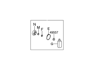 Hyundai 49604-26B00 Damper Kit-Front Axle Dynamic