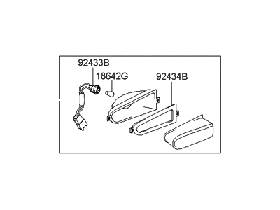 Hyundai 92402-39070 Lamp Assembly-Back Up,RH