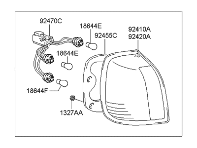 Hyundai XG300 Back Up Light - 92402-39050