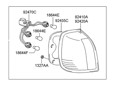 Hyundai 92402-39600 Lamp Assembly-Rear Combination,RH