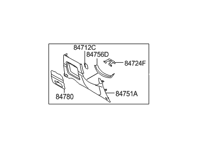 Hyundai 84750-4W200-9P Panel Assembly-Crash Pad Lower,LH