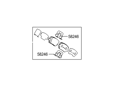Hyundai Brake Pad Set - 58302-2WA00