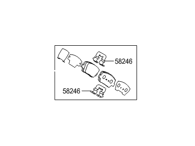 Hyundai 58302-2WA01 Rear Disc Brake Pad Kit