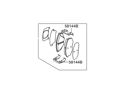 Hyundai 58101-E6A10 Front Disc Brake Pad Kit