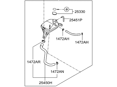 Hyundai 25430-F3300 Reservoir Assembly-Radiator